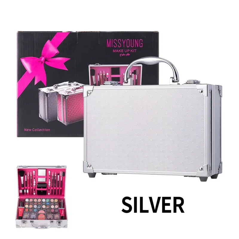 56 pçs kit de maquiagem profissional conjunto de maquiagem com caso de maquiagem feriado beleza presente conjunto starter cosméticos kits completos para mulher