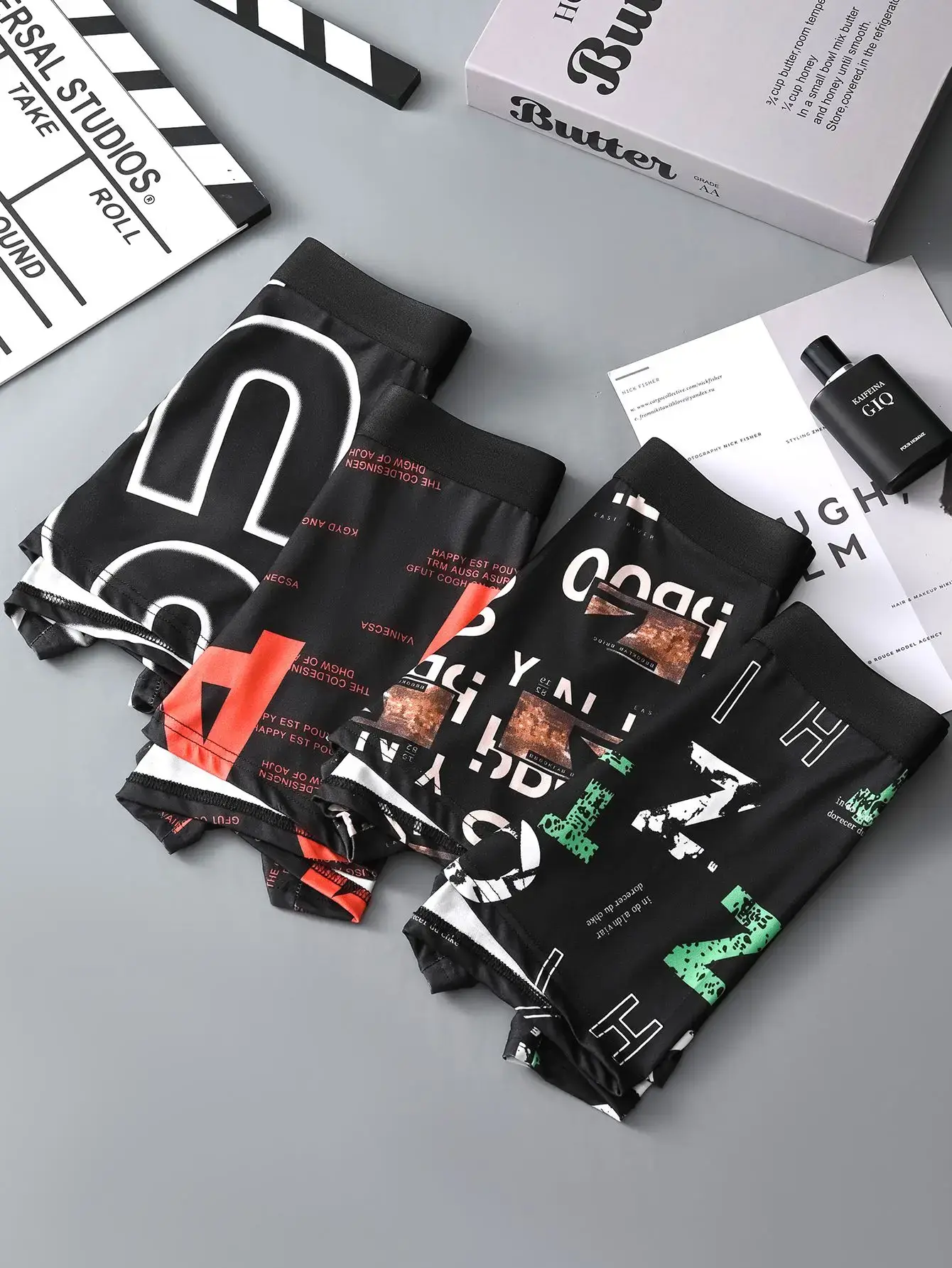 4PCS Men's Underwear soft comfortable breathable skin-friendly high-quality underwear trendy simple sports casual boxer briefs
