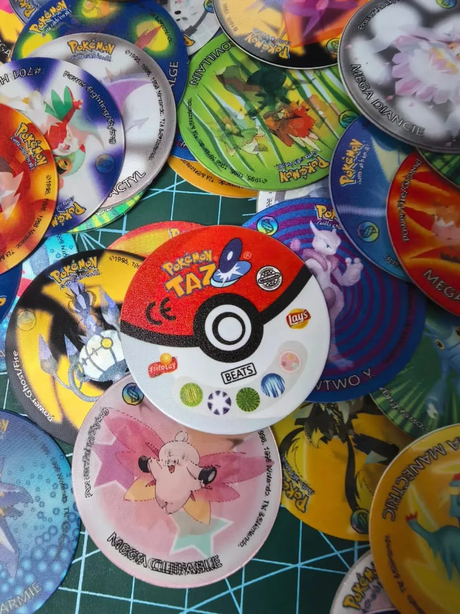 10-90 peças 3d flip pokemon za mega evolução tazos conjunto completo lenticular redondo pogs eco plástico 4cm anime cartas de jogo colecionáveis