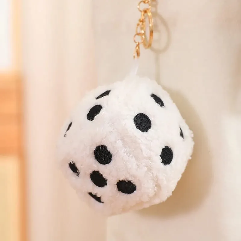 8/25cm recheado mahjong dados travesseiro de pelúcia macio branco preto volta apoio plushie interativo jogo interior instrumento presente