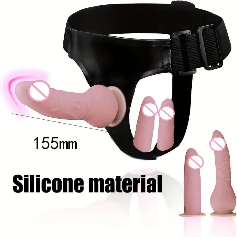 Cinta de silicone ajustável no arnês vibrador longo fino pegging calcinha vibrador para mulheres homens casais macio flexível cinta-no sexo para — image 6