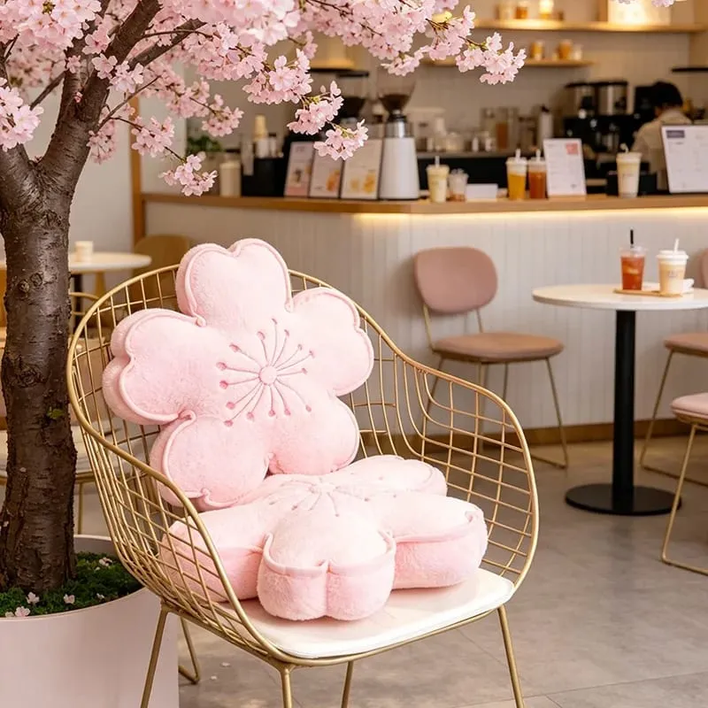 Flor de cerejeira travesseiro de pelúcia flor almofada de pelúcia squishy sofá almofada decoração para casa brinquedo tarde nap travesseiro presentes aniversário