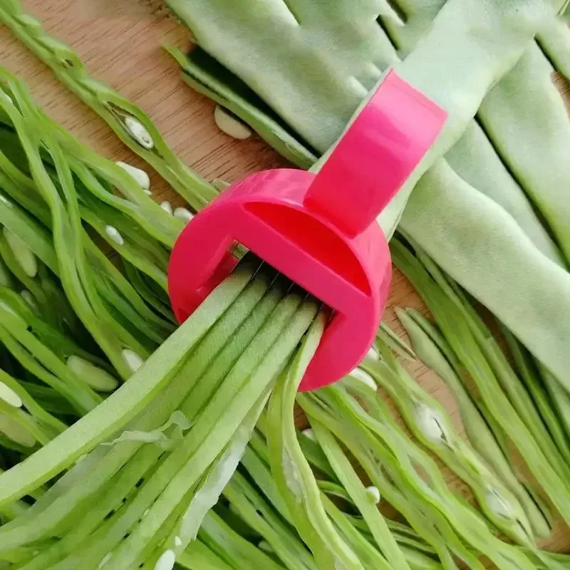 Bean Slicer Green Bean Slicer Cutter Cut Fruit Vegetable Stringer Peeler Remover for Easy Vegetable Slicer Kitchen Gadgets