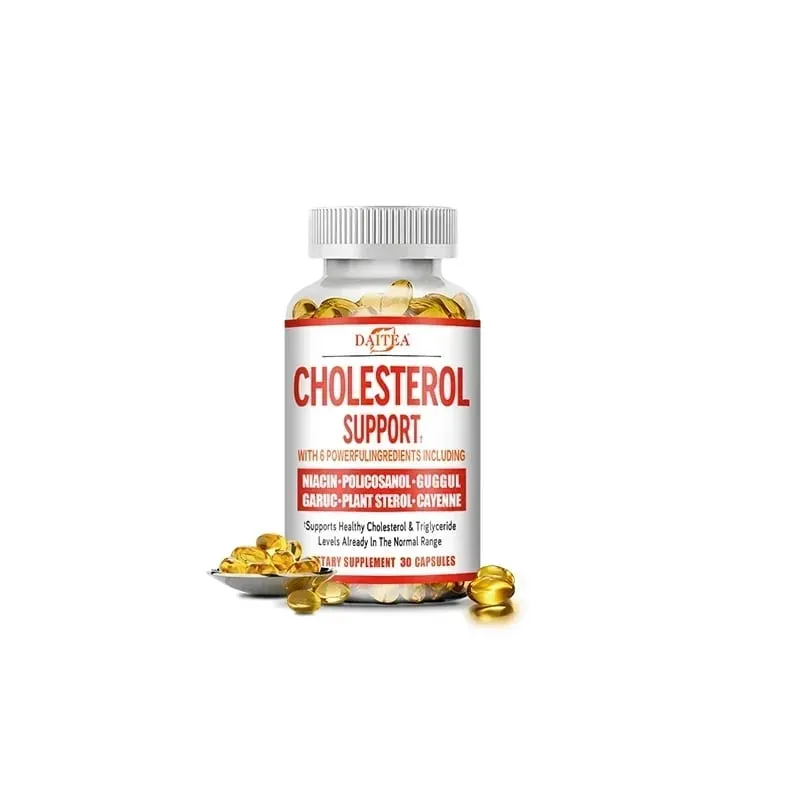 Suplemento de suporte ao colesterol Daitea - Reduz LDL e triglicerídeos Sistema imunológico Alivia a ansiedade Naturalmente Saúde adrenal