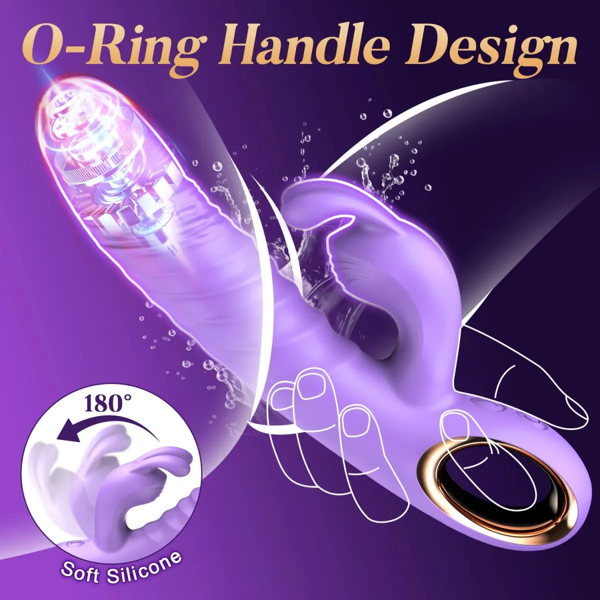 Vibrador de coelho empurrando 10 vibratório empurrando g ponto vibrador anal vibrador com silicone líquido massagem vaginal brinquedos sexuais adultos