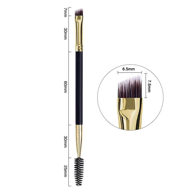 1pc 2 em 1 escova de sobrancelha de cabeça dupla + escova de cílios ferramentas de maquiagem pincéis cosméticos cílios maquiagem pincéis brochas maquillaje — image 13