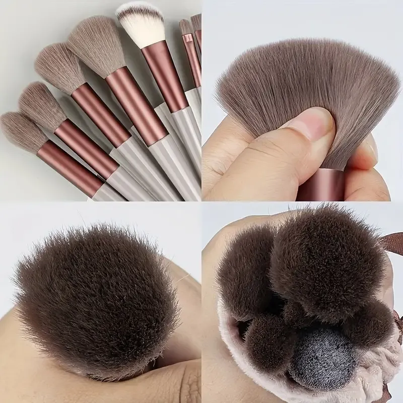 Conjunto de pincéis de maquiagem, sombra, iluminador, corretivo, blush, pó solto, mistura macia, fofa, ferramenta de beleza feminina
