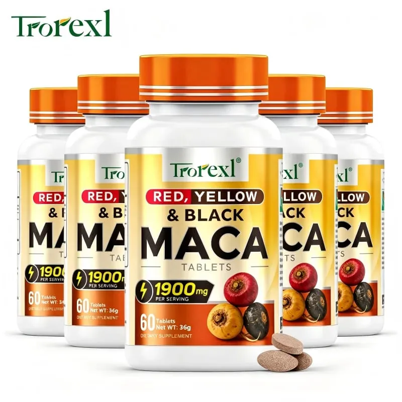 Suplementos de Desempenho Masculino – Apoiam a Resiliência, Confiança Física e Resistência com Mistura de Raiz Tricolor