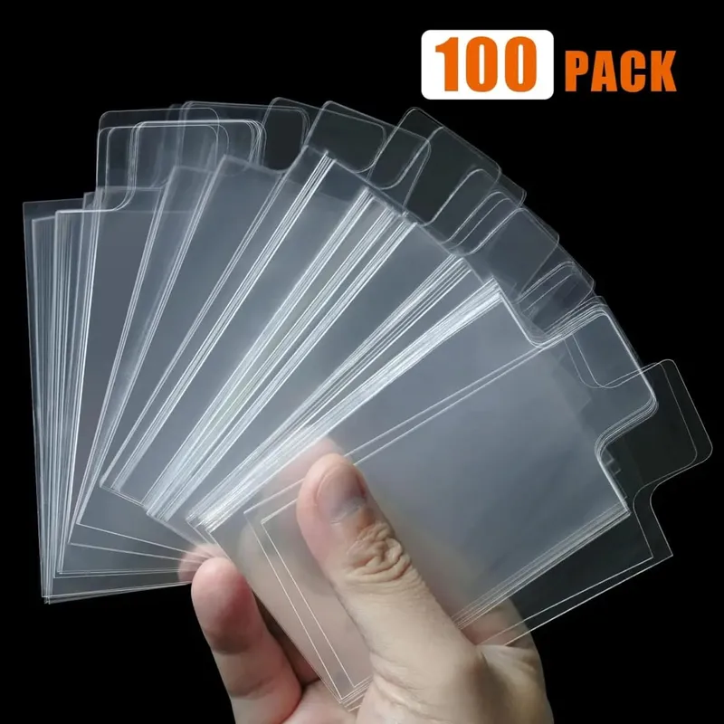 100 件透明保護套適用於 35PT-100PT 硬塑膠卡夾適用於 Pokemon TCG 遊戲交易運動卡保護套
