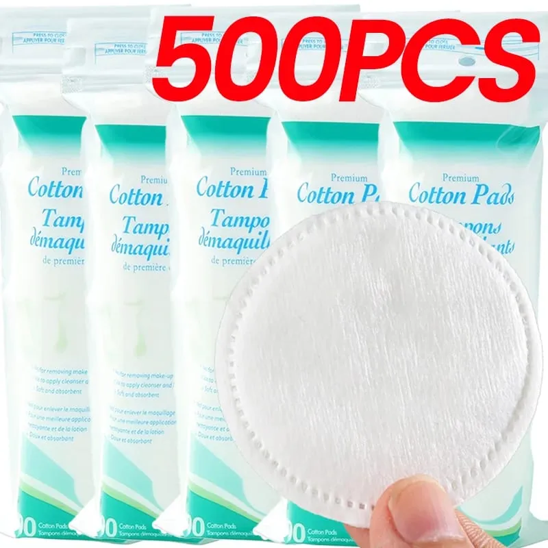 Almofadas circulares macias descartáveis ​​do removedor da composição dupla face almofadas de algodão respiráveis ​​para a limpeza facial diária removedor do verniz para as unhas