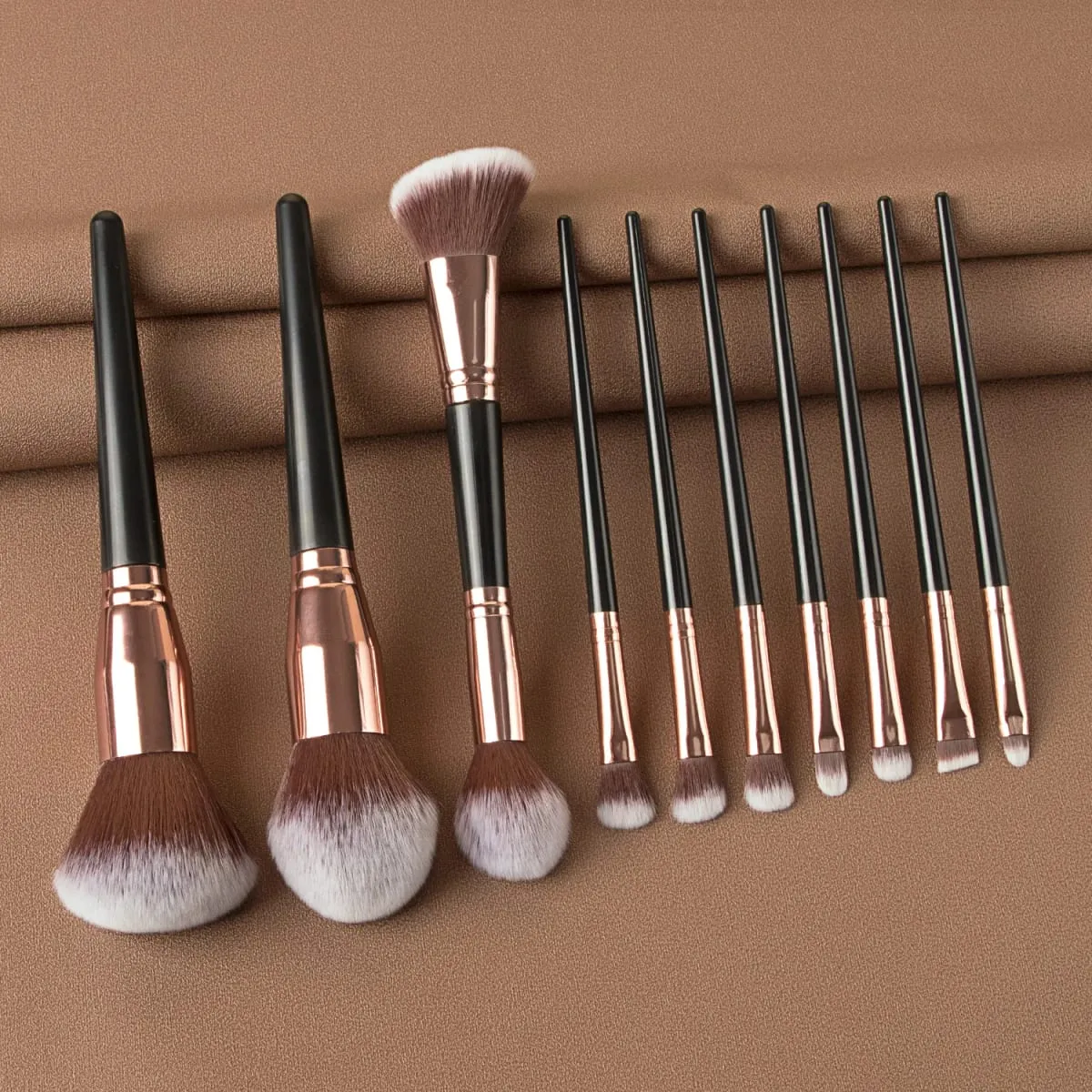 Conjunto de pincéis de maquiagem com saco, 15 peças, sombra, pó, base, lábios, ferramenta de beleza profissional, pincel de maquiagem