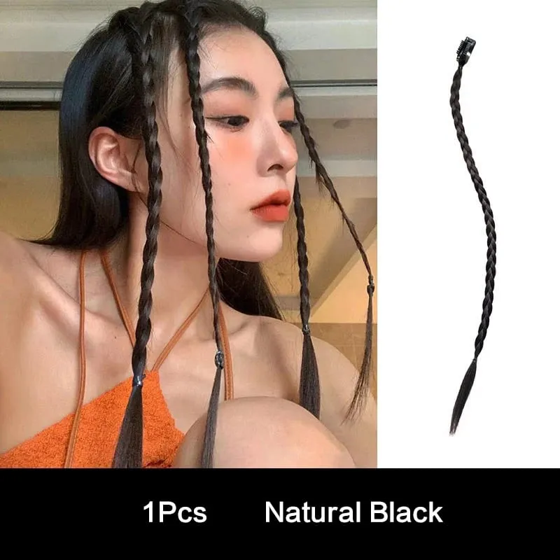 Peruca de trança sintética com clipes bb fortes, caixa leve, trança de rabo de cavalo, peças de cabelo para mulheres, acessório de moda, 1 peça