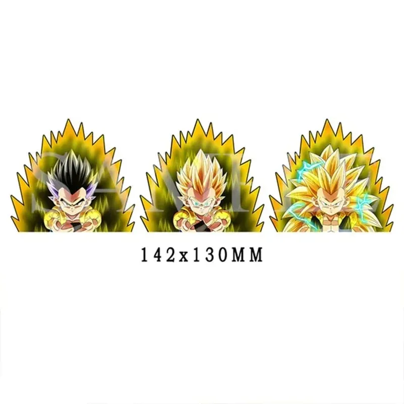 Anime 3D Lenticular Adesivo Goku Vegeta Decalques à prova d'água para carro, geladeira, skate, etc. — image 16