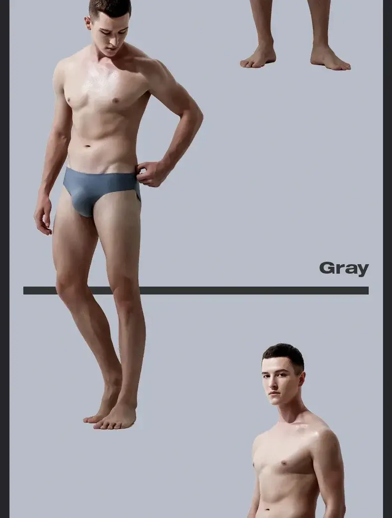 3 peças cuecas masculinas de seda gelada, verão respirável, secagem rápida, shorts sem costura, transparente ultrafino, personalizado l