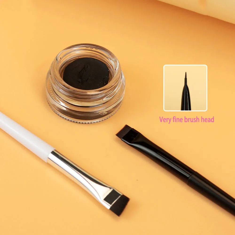 Up Tool Oblique Cosmetics Brush Beauty Blade Smink ecsetek Liner Szemöldökecset Szögletes Finom szemceruza ecsetek Lapos szemöldökecset
