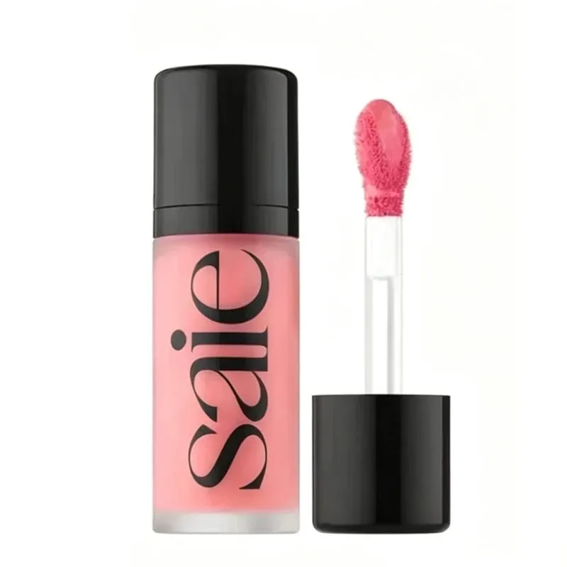 Saie Hydrating Dewy Liquid Blush Buildable Luminous Multi-Use Cheek & Lip Tint Suitable for All Skin Types Natural Facial Makeup
