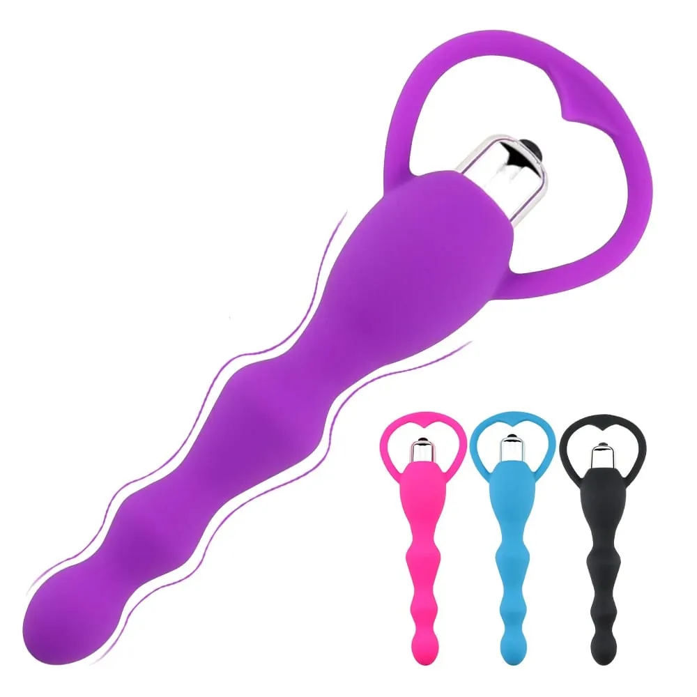 Vibrating Protaste Massager Anal Beads Vibrator Butt Plug Sex Toy for Men Women Silicone Anales Trainer Fun Toys for Beginners — image 1