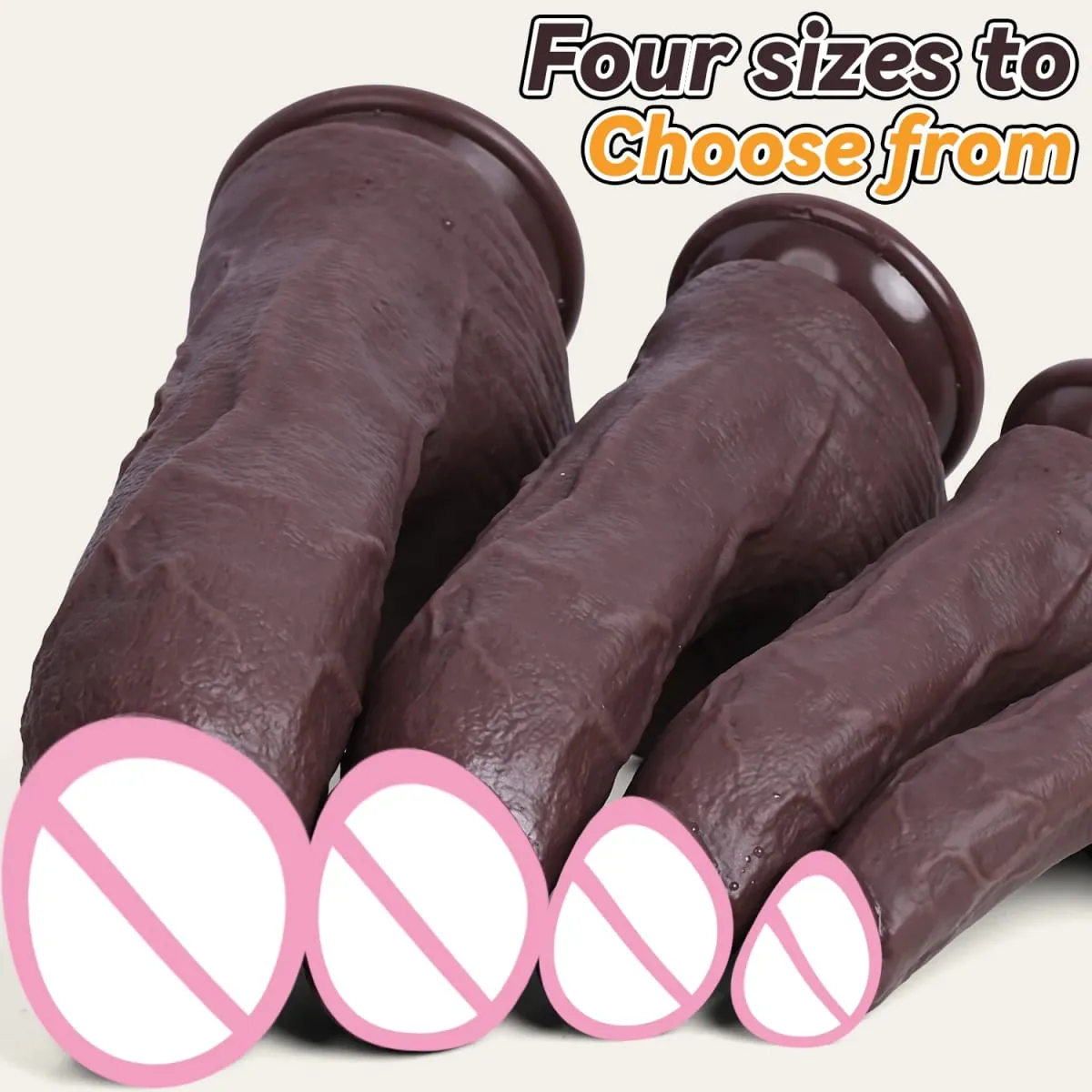 Enorme vibrador realista dupla camada de silicone pênis macio grande galo 2 cores 4 tamanhos para mulheres masturbação brinquedos sexuais suprimentos para adultos