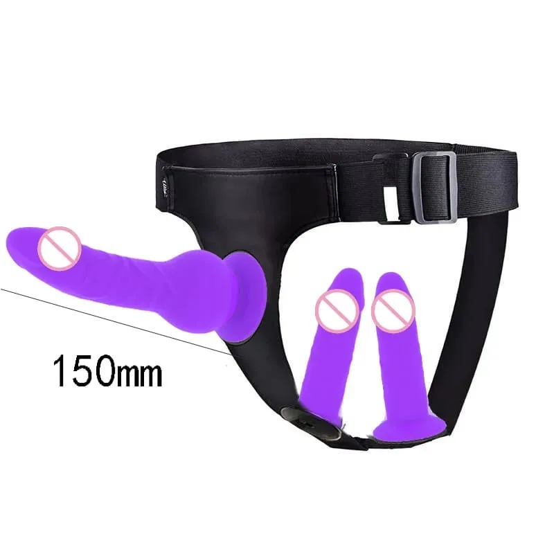 Cinta de silicone ajustável no arnês vibrador longo fino pegging calcinha vibrador para mulheres homens casais macio flexível cinta-no sexo para — image 11