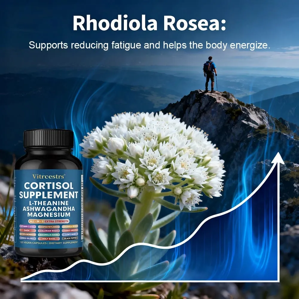 Cápsulas de complexo de cortisol com Ashwagandha L-teanina e magnésio estabilizam o humor, apoiam o relaxamento, a calma e o bem-estar diário — image 6
