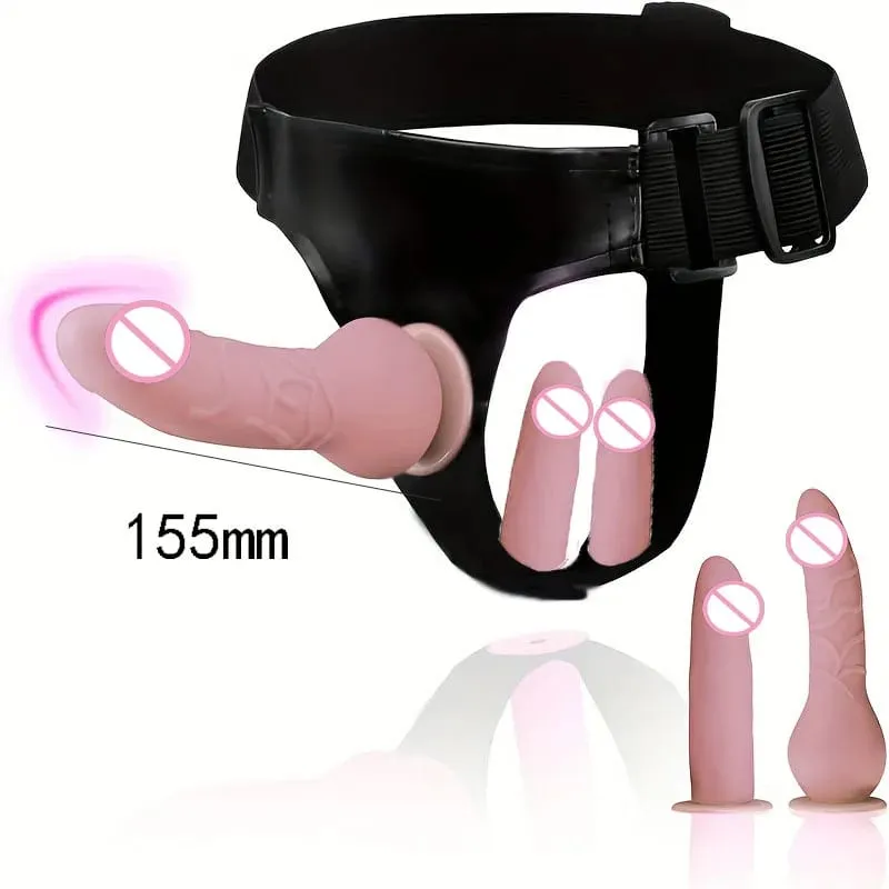 Cinta de silicone ajustável no arnês vibrador longo fino pegging calcinha vibrador para mulheres homens casais macio flexível cinta-no sexo para — image 12