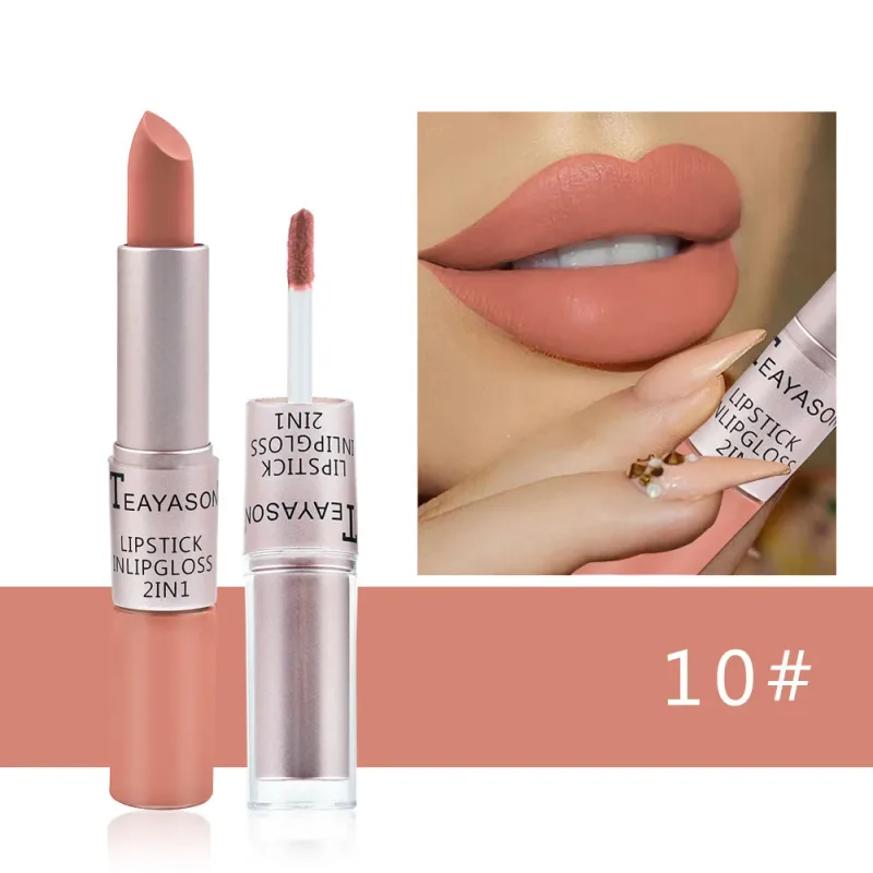 Matte Liquid Lipstick Waterproof Non Transfer Long Wear Pink Lip Gloss Tint Moisturizing Makeup for Women Ladies — image 14