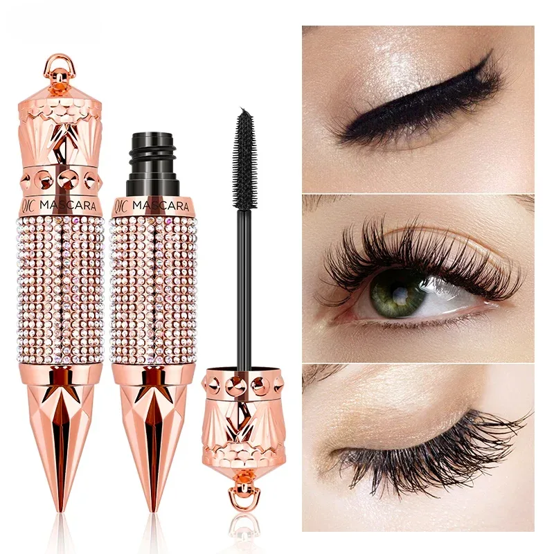 Diamond 4D Mascara Silk Fiber Waterproof Long Eyelash Extension Lengthening Thick Black Mascara Eye Makeup Products Cosmetics — image 7