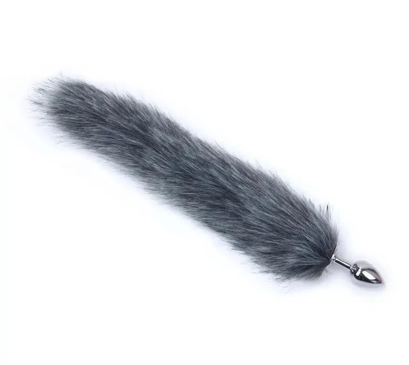 Rabo de coelho de pelúcia cauda de raposa anal plug metal butt plug massageador de próstata bdsm cosplay brinquedo sexual erótico para mulheres adultos brinquedo sexual presente