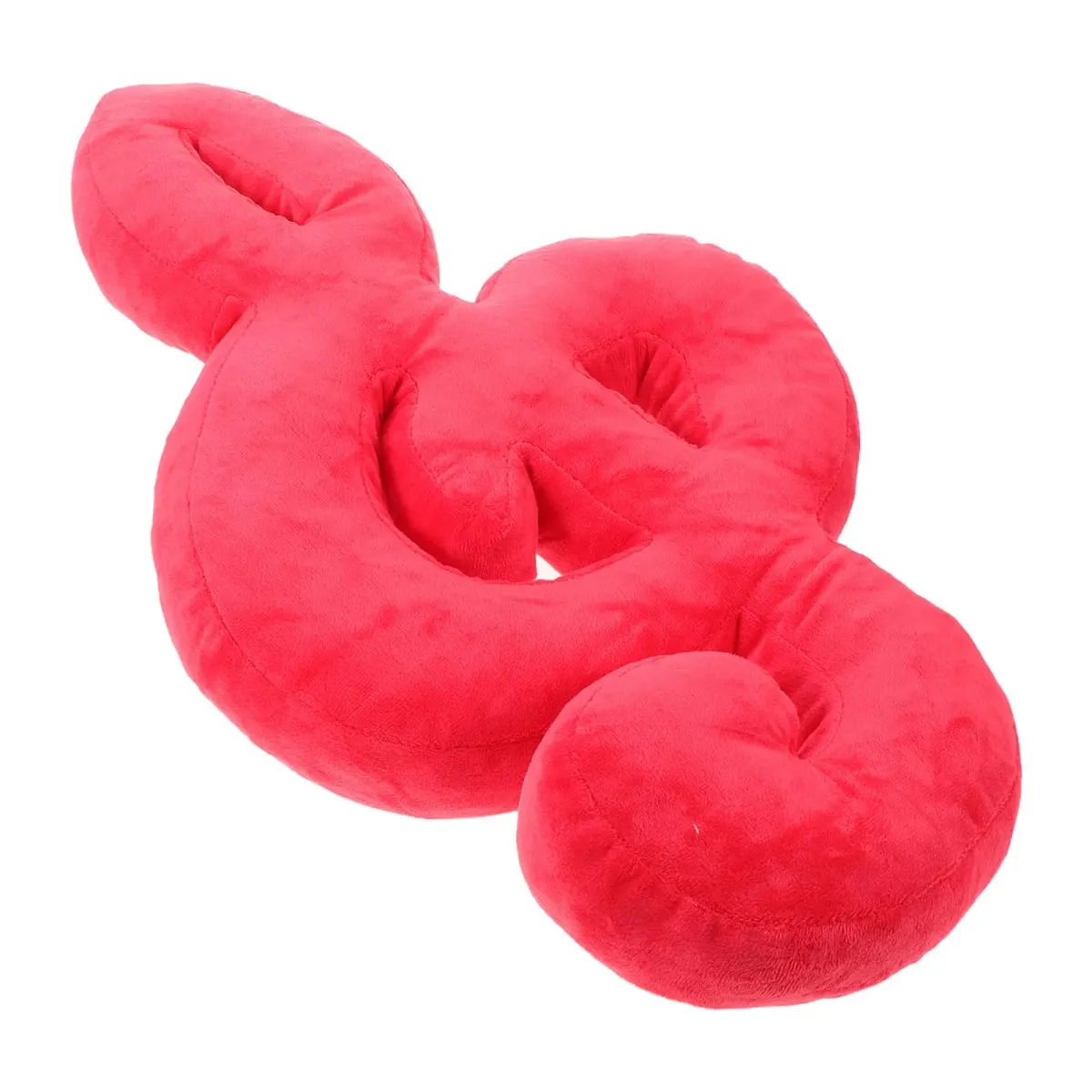Almofada em forma de nota musical, almofada de lance estética de apoio aconchegante para sofá-cama, cadeira, espaço de trabalho, 20,44x12,97x3,14 polegadas, vermelho