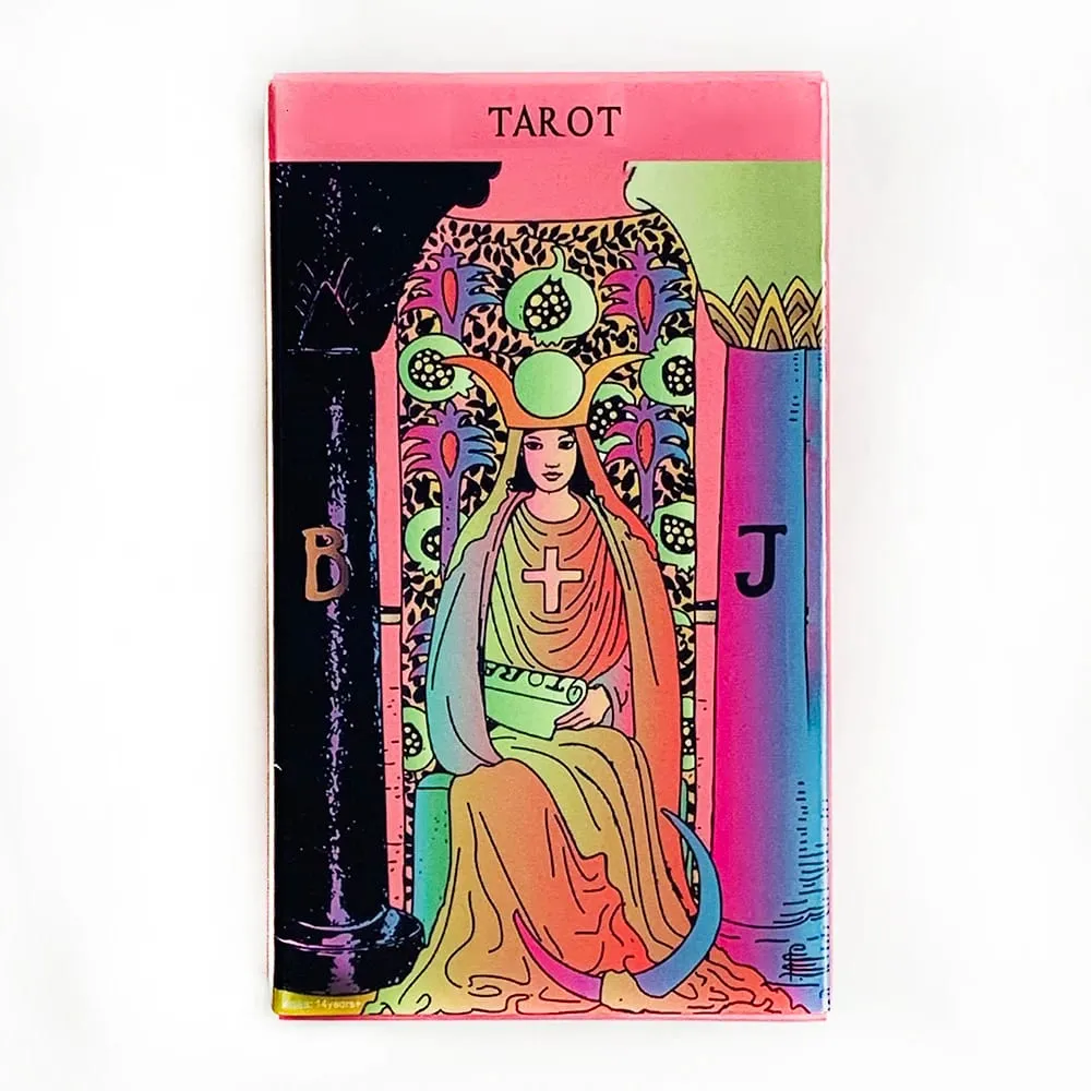 Baralho de tarô rosa, 78 peças, previsão de cartas de tarô, adivinhação, versão em inglês, oráculos, jogo de tabuleiro, reunião de família