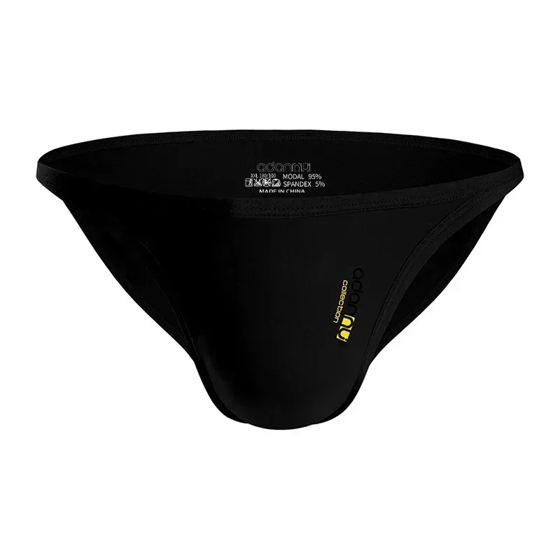 Cuecas modais masculinas de cintura baixa, sexy, cor sólida, simples, triângulo, roupa íntima, esportes, respirável, confortável, calcinha masculina
