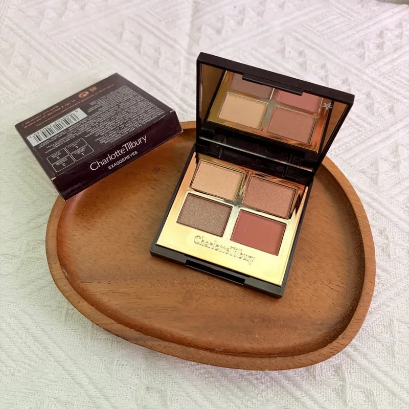 Charlotte Tilbury 4Pan Velvet&9Pan Silk Shimmer Eyeshadow&Cream Blush Dewy Long Lasting Buildable Blendable Natural Glow Makeup