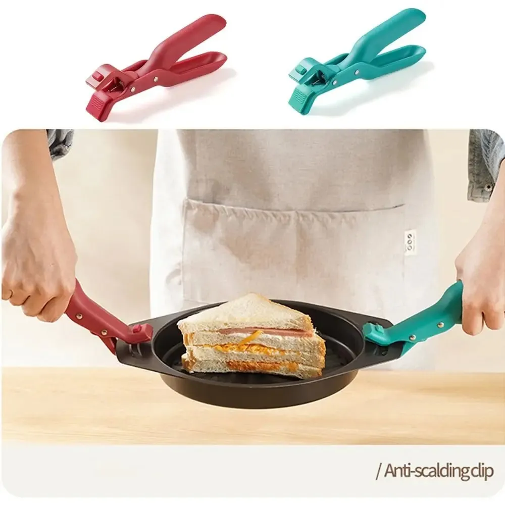 Clipe de tigela de cozinha multifuncional durável silicone anti escaldante clipe antiderrapante tigelas de refeição pinças pote clipes pinça ferramentas de cozinha