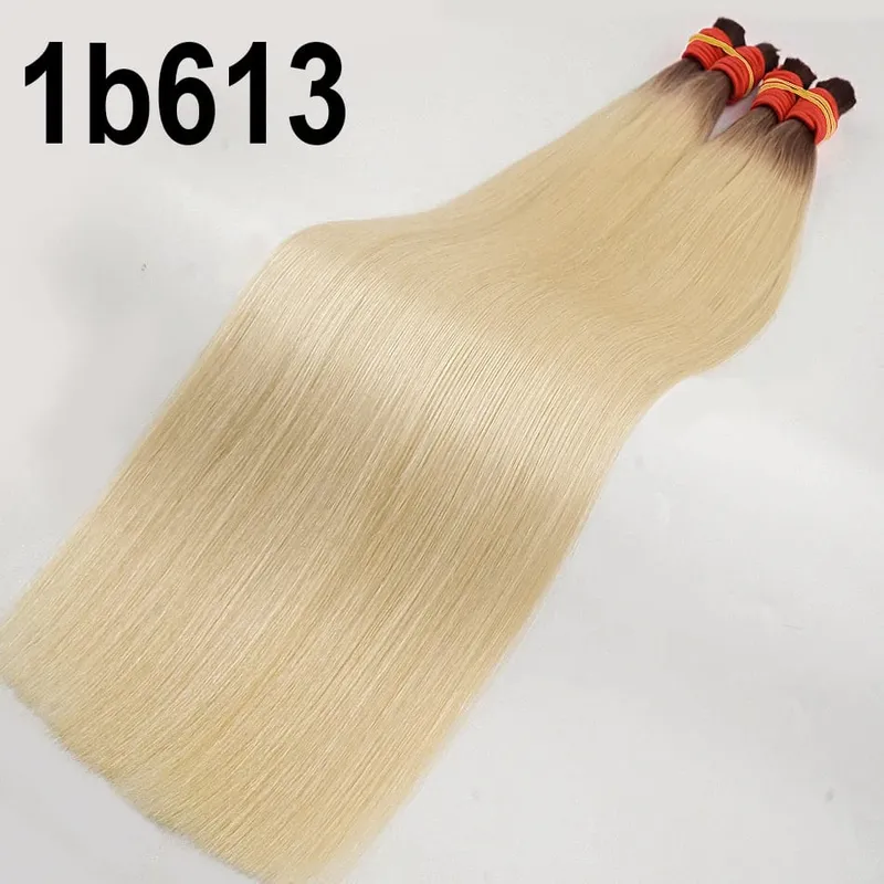 Kein Schuss, 100 % Echthaar-Extensions, Remy-Echthaar, unverarbeitetes natürliches schwarzes indisches Jungfrau-Haar, geflochten für Frauen