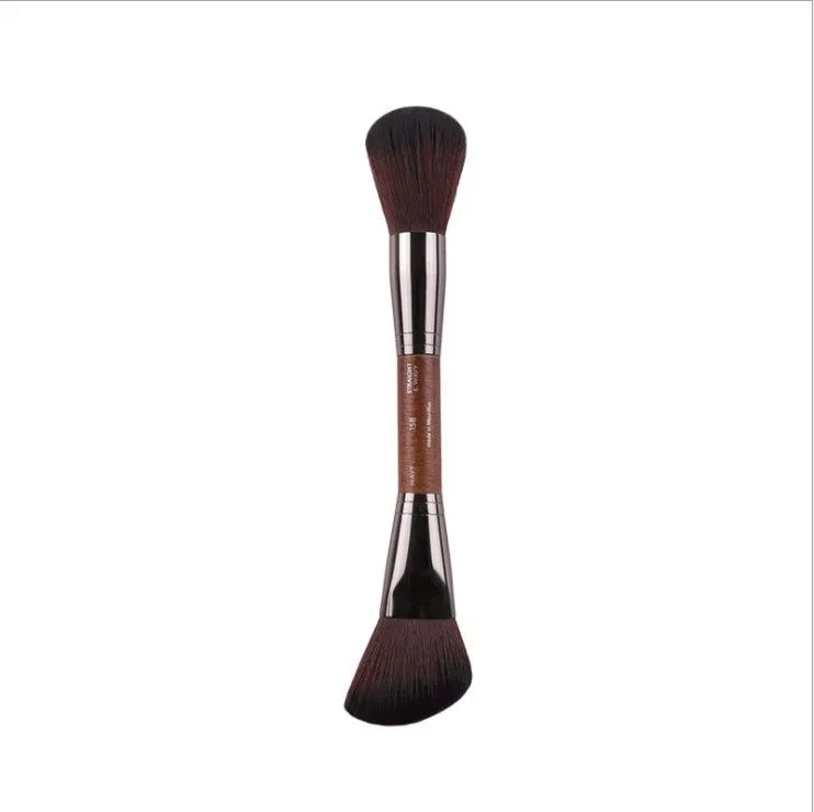 1pc mf pincéis de maquiagem de madeira natural macio pó fundação corretivo compõem escova blush sombra de cabelo sintético ferramentas de alta qualidade