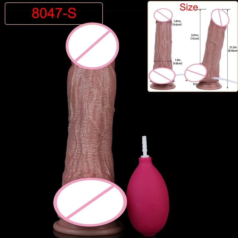 Veias profundas ultra esguichando vibrador silicone pele toque longo ejaculação butt plug para homens mulheres g-ponto estimular 18 + brinquedos sexuais