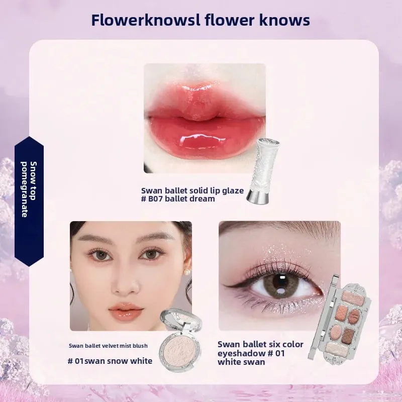 Flowerknows caixa de presente conjunto de maquiagem pequeno anjo caixa completa lábio esmalte blush concha jóias flor saber kit de presente de aniversário