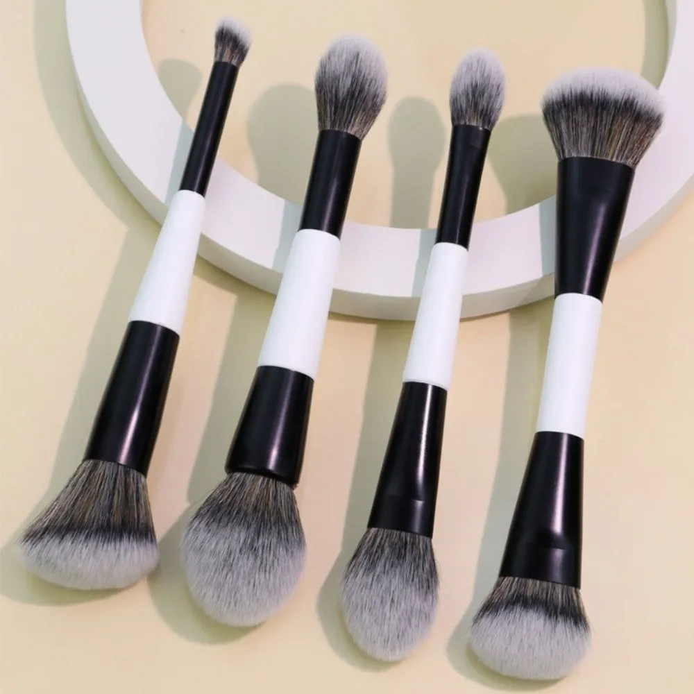 Pincel de contorno facial f4 de ponta dupla, alta cobertura, multiuso, sombra, corretivo, cosméticos, beleza, pó, blush