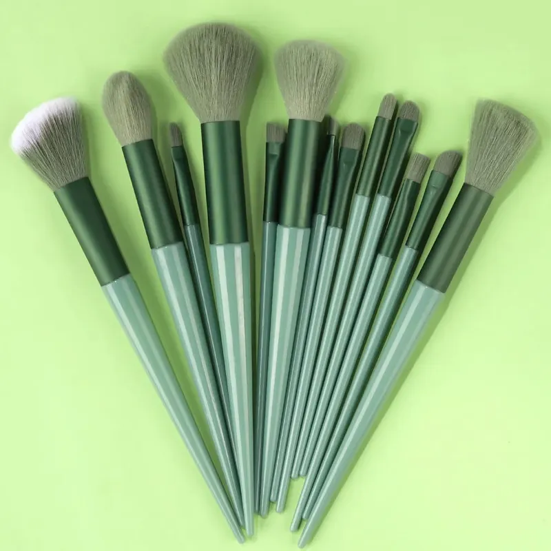 Conjunto de pincéis de maquiagem 13 peças, pincel sintético premium, base, pó, corretivo, sombra, blush, cosméticos, viagem
