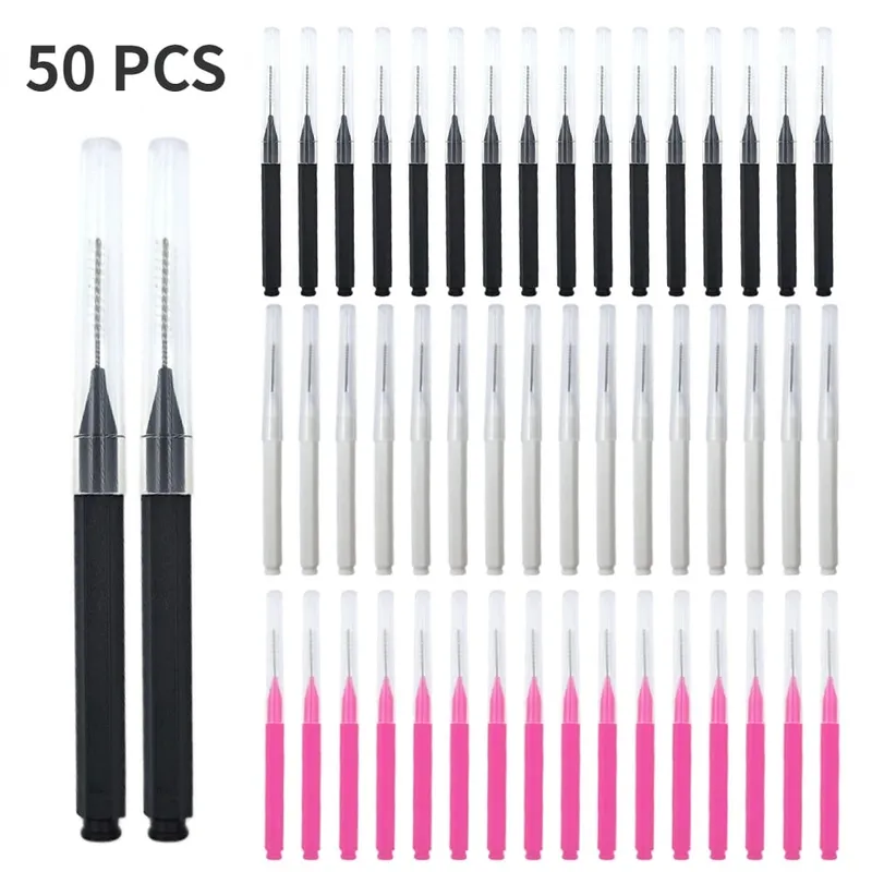 5/10/50 pçs mini escova de sobrancelha sobrancelha escova permanente escovas descartáveis ​​de levantamento de sobrancelha dobráveis ​​micro cílios escova aplicadores ferramentas