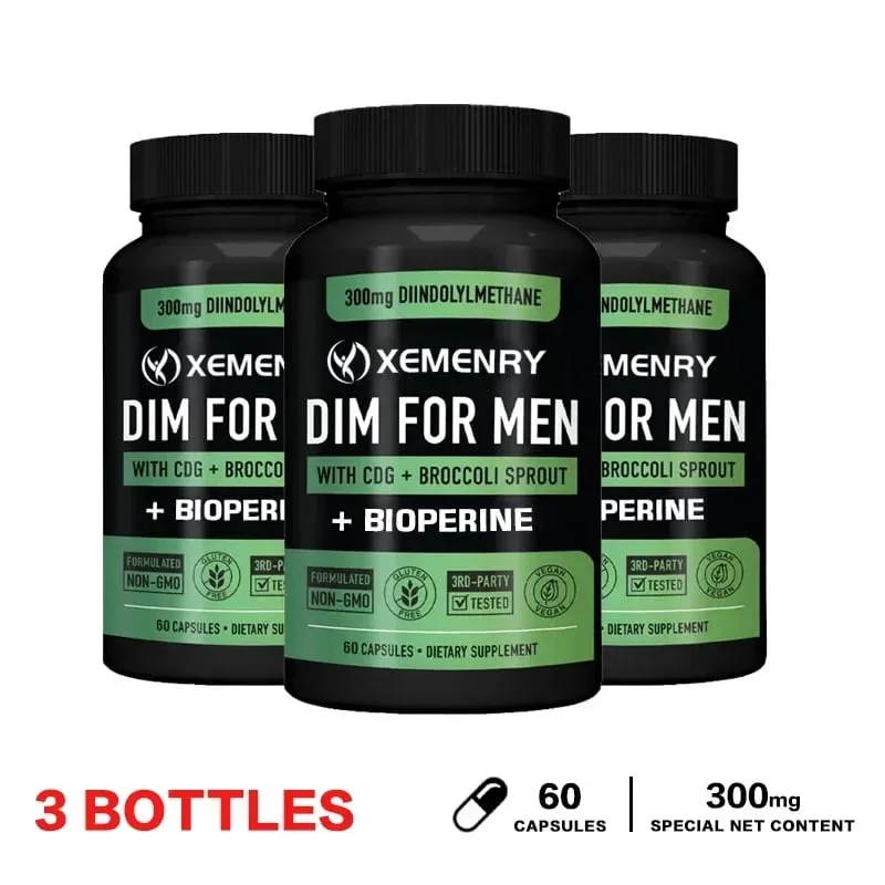 Cápsulas DIM - Apoiam o metabolismo da gordura Aumentam a massa muscular magra Aumentam a força muscular Melhoram o desempenho atlético
