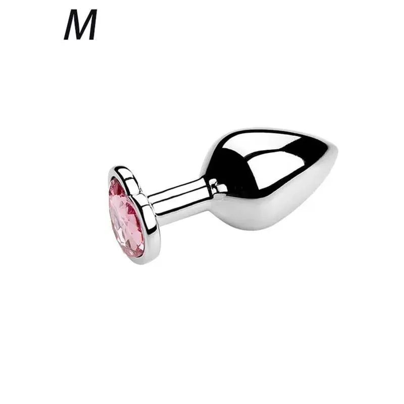 5 tamanhos de aço inoxidável cristal coração anal plug removível butt plug estimulador próstata massageador anal brinquedos sexuais vibradores
