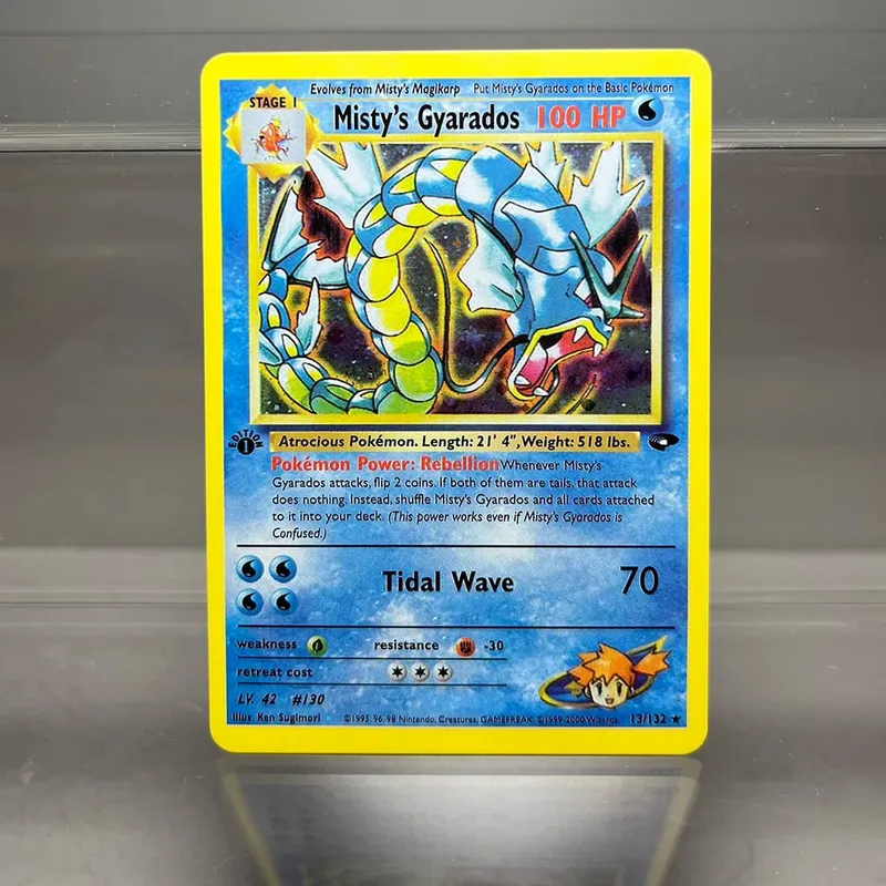 Cartões pkm 1ª edição desafio de academia 1996 conjunto de base cartões de folha única mewtwo gengar raichu jogo coleção cartões ptcg cartões proxy