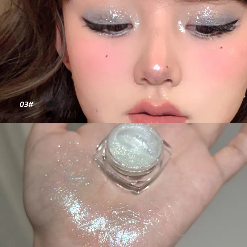 Sombra única - Ultra Sparkle Glitter, acabamento sedoso, fosco e luminoso perolado para uma aparência diária ousada e delicada de maquiagem dos olhos