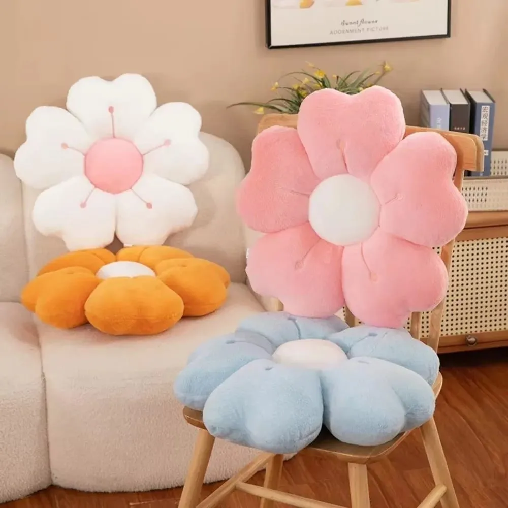 Almofada macia em forma de flor, almofada de chão confortável, decoração de sofá, colchão fofo, cadeira, presente