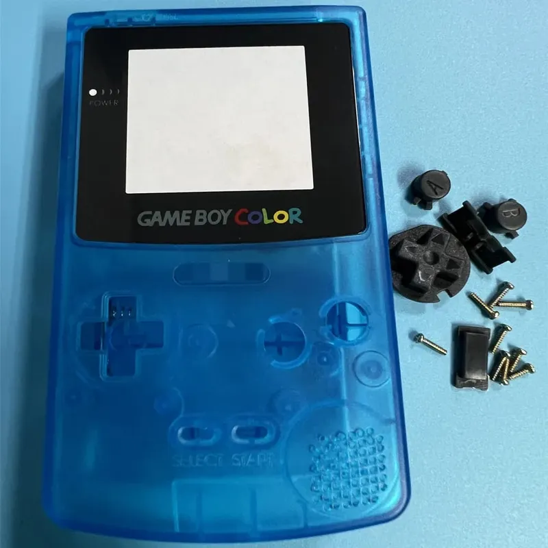 新款 Gameboy 彩色外殼 GBC 外殼限量版替換外殼遊戲週邊配件男孩生日禮物夜光