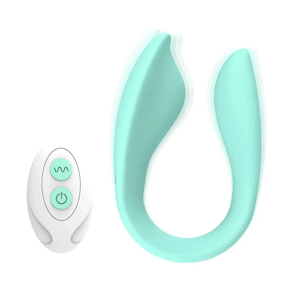 Vibrador vestível em forma de u de 9 velocidades, controle remoto sem fio, motores duplos, estimulador de clitóris e ponto G, brinquedo sexual adulto para mulheres — image 1