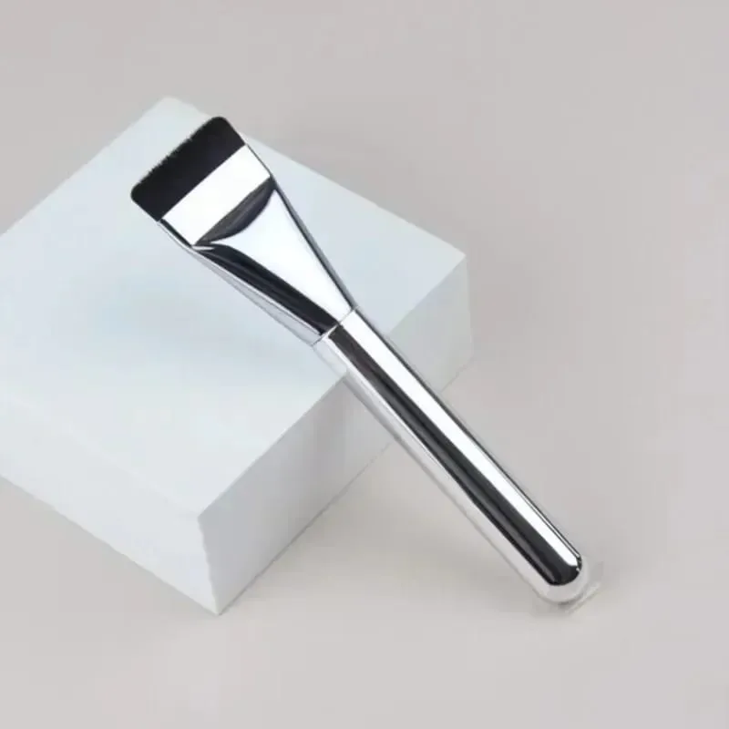 Pincel de base ultrafino, leve, fino, para contorno facial, pincel de contorno plano, mistura de base, creme, pincel de maquiagem, 1 peça