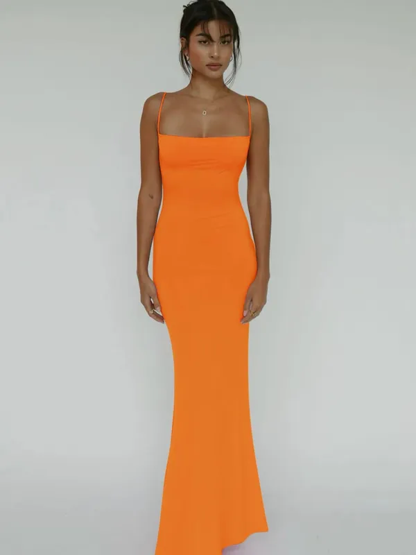 Hugcitar verão sólido sem mangas sem costas elegante sexy bodycon y2k maxi vestido de baile roupas femininas festa de aniversário casual y2k