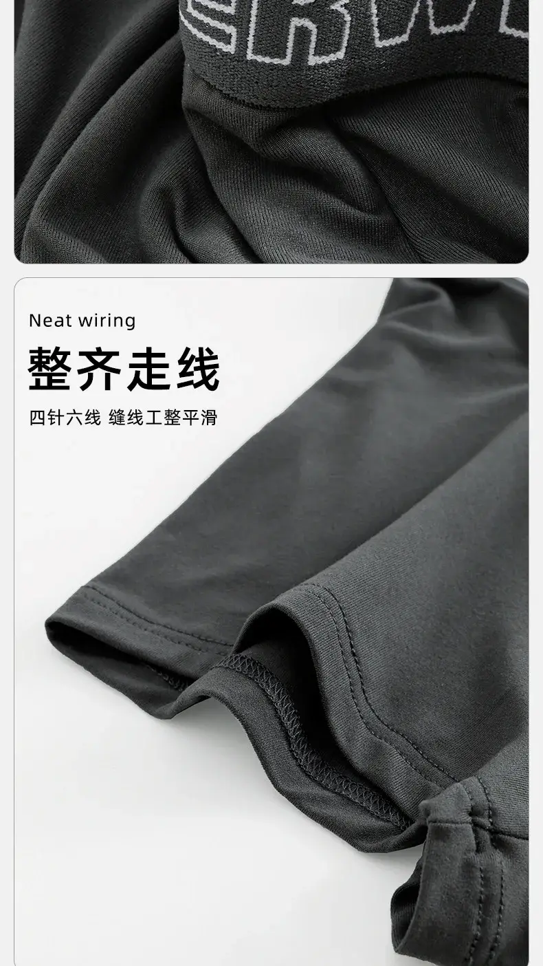 Man Underwear Fashion Solid Cotton Comfortable Breathable Boxers Men's Underpants Male Letter Printed Panties Shorts Lingerie
